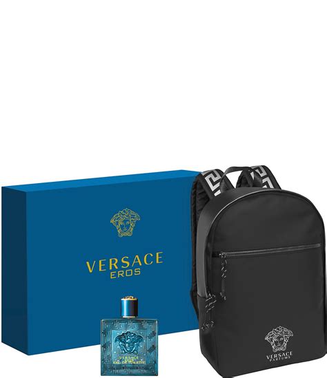 versace perfums backpack|Versace men's perfume with backpack.